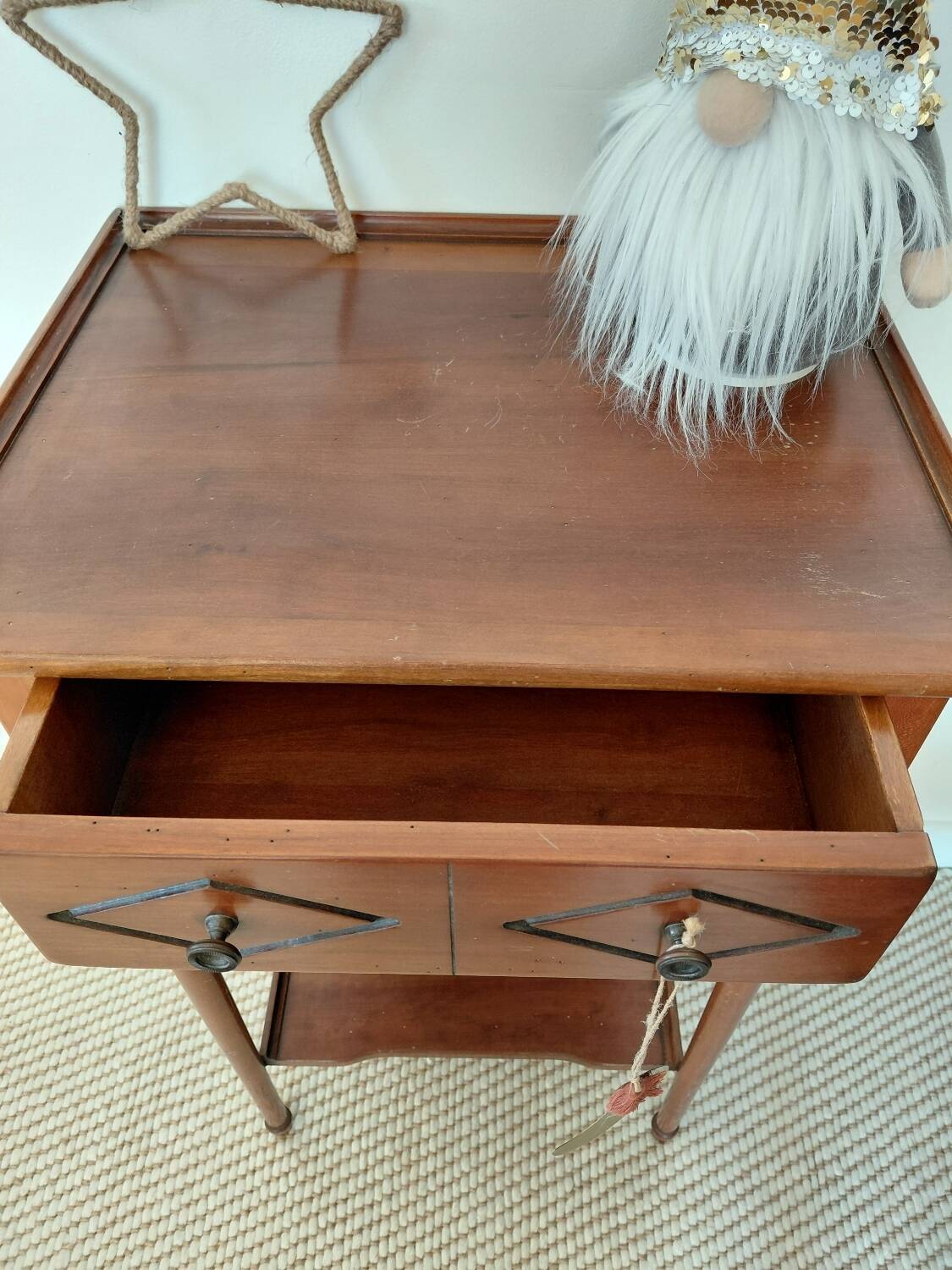 Small vintage wooden console - 1 drawer - family home