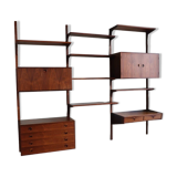 Modular rosewood wall bookcase by Thygesen and Sorensen for Hg Furniture, 1960