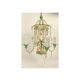 Chandelier 1950s painted metal and grapevines