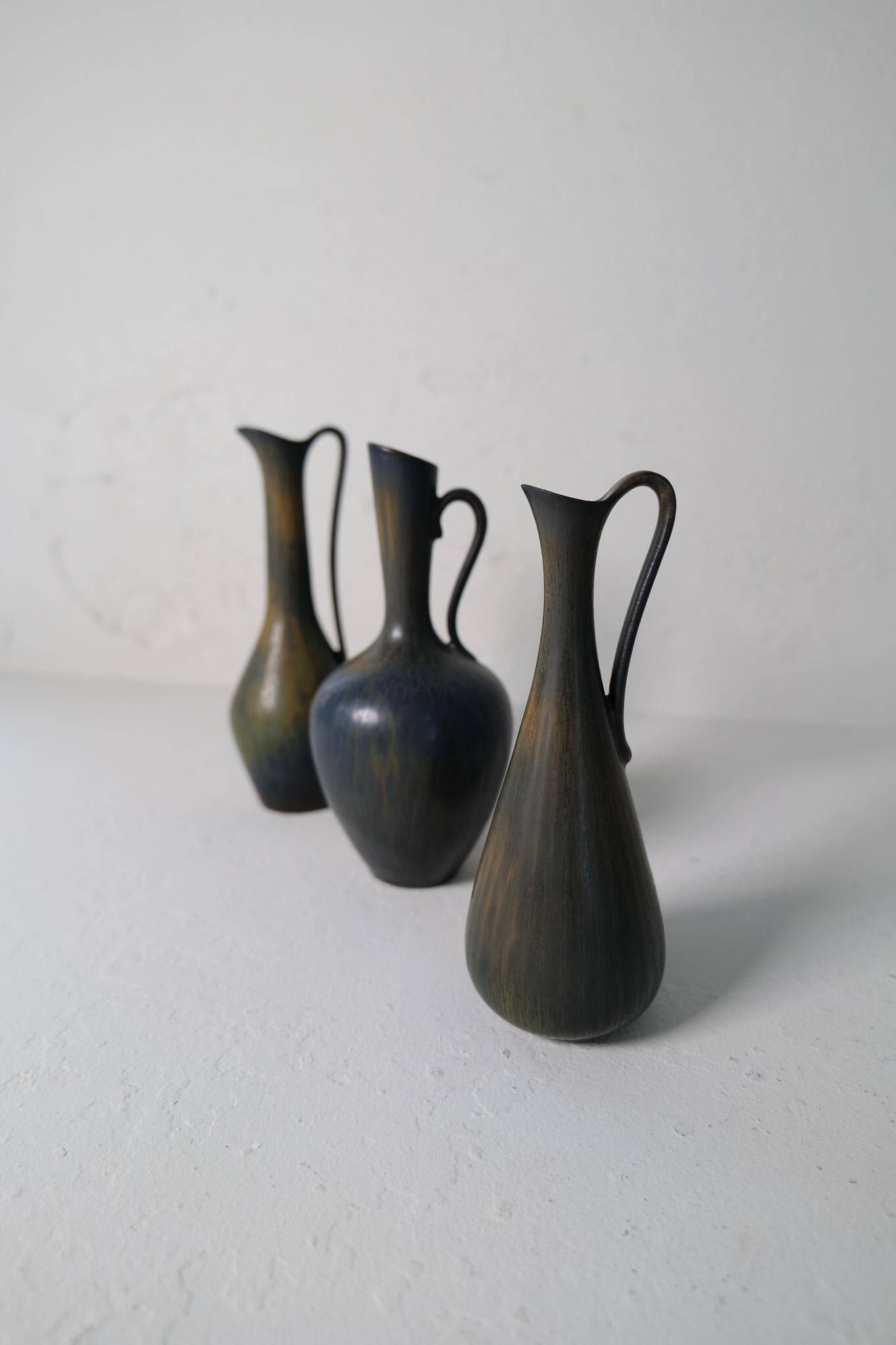 Collection of 3 ceramic containers by Gunnar Nylund Rörstrand Sweden, 1950s.