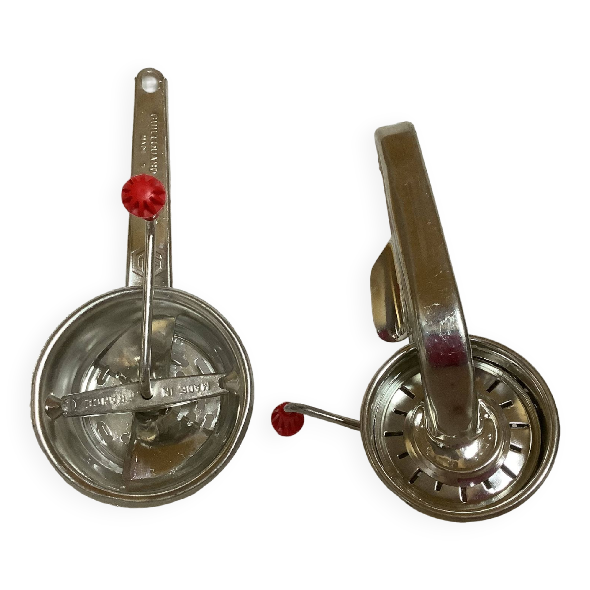 2 old toy vegetable mills, France