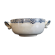 Butterfly ear bowl in iron clay with blue patterns