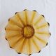 Amber glass fruit bowl