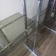 Large vintage double bookshelf from the 70s with chrome and smoked glass.
