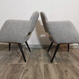 Mid-century restored pair of armchairs