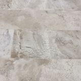 Coffee table in mosaic travertine and brass 70