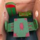 Wooden house furnished vintage toy child