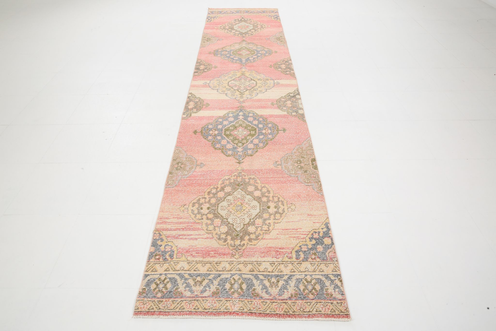 3x12 Turkish Vintage Runner Rug, 86x376Cm