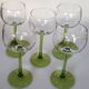 5 glasses with feet vintage white wine
