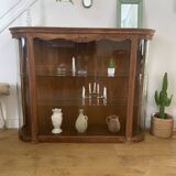 Walnut veneer display cabinet 1956