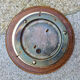 Vintage ceiling lamp "sea urchin", marine spirit, amber, 50s.