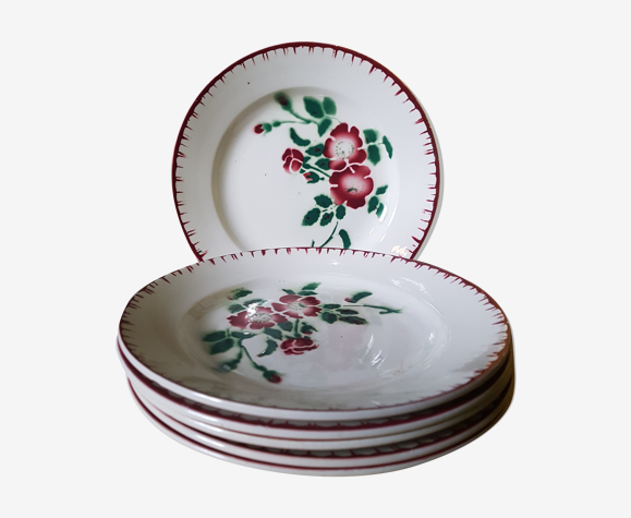 Lot de 6 assiettes plates Sarguemmine