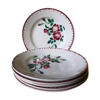 Set of 6 flat plates Sarguemmine