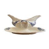 Blue iron earth gravy boat