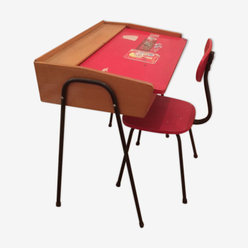 Bureau enfant vintage et sa chaise