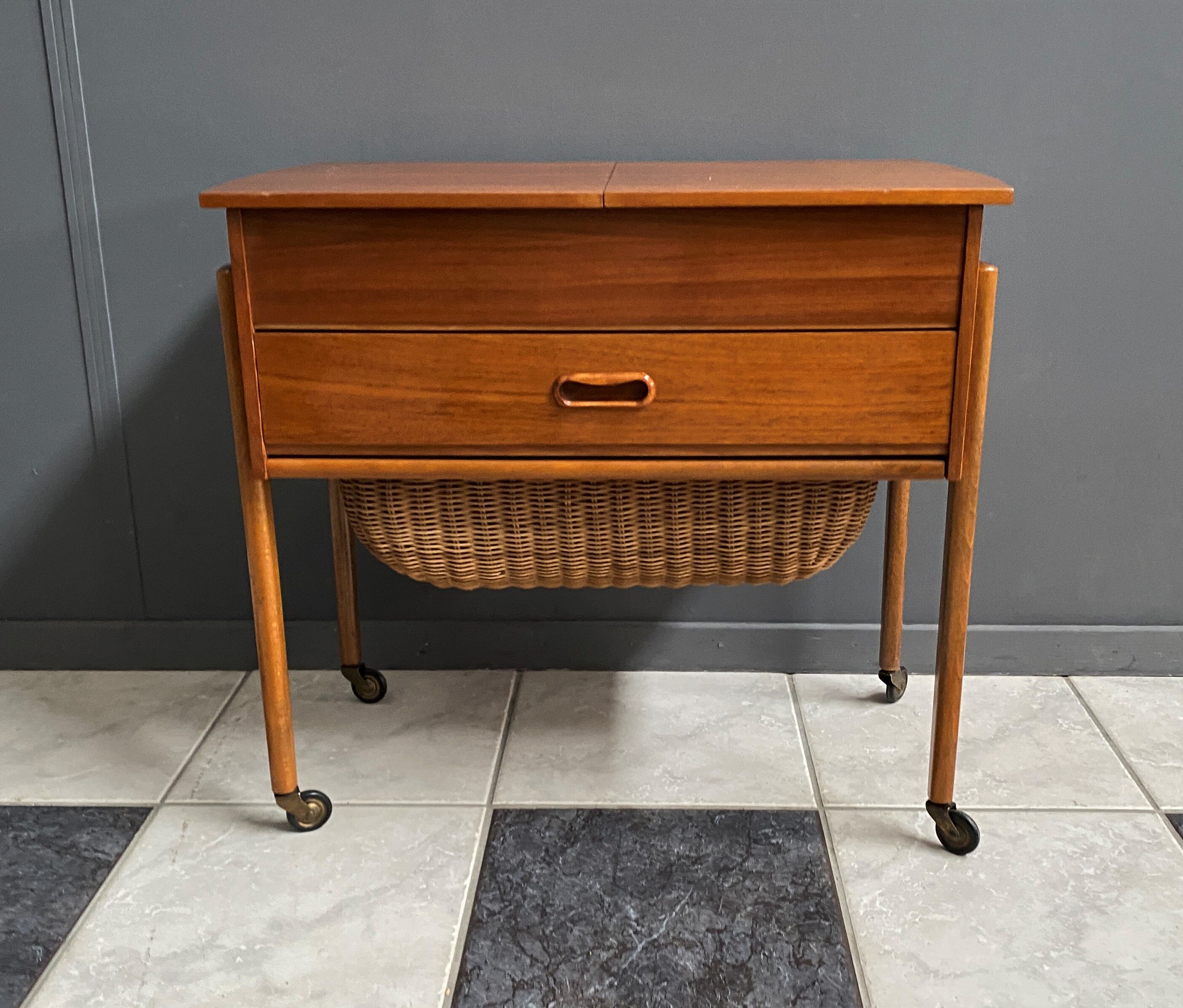 1960s sewing box table