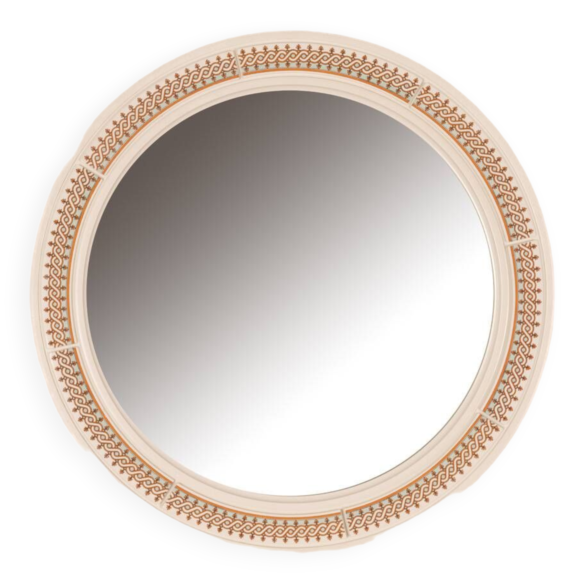 Vintage 70's wall mirror decorated carrara matta design