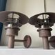 Pair of classic danish vintage  outdoor wall lamps in copper