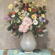 Tableau bouquet de fleurs des champs