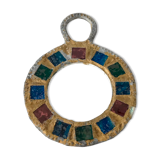 Vintage lead and talosel mirror by Iréna Jaworska 70s