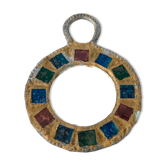 Vintage lead and talosel mirror by Iréna Jaworska 70s