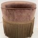 Pouf velours vintage avec frange