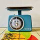 Stube - balance de cuisine vintage bleue en métal émaillé - force 10