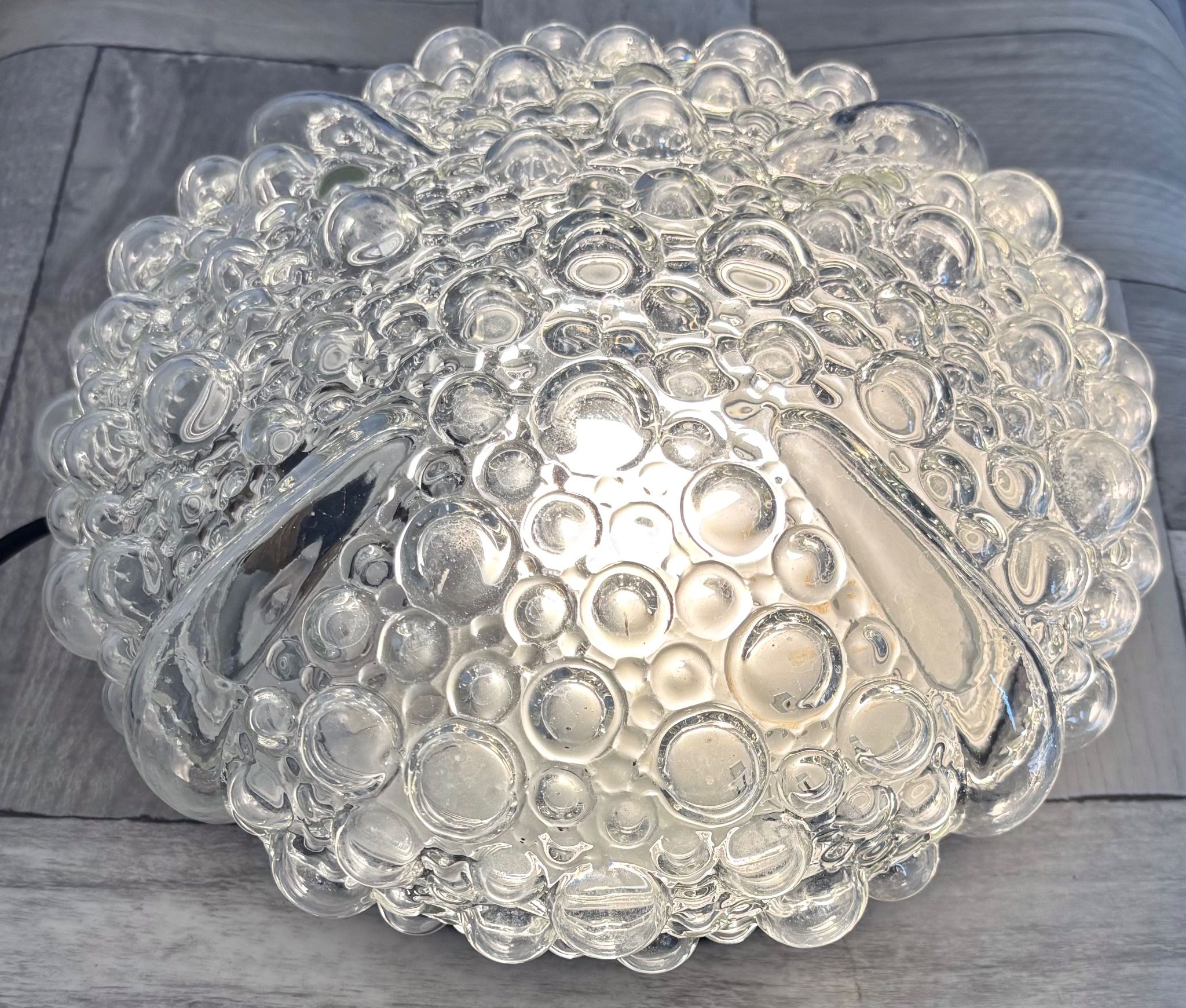 Vintage ceiling light - Helena Tynell - 60s/70s - bubbled glass - Space Age