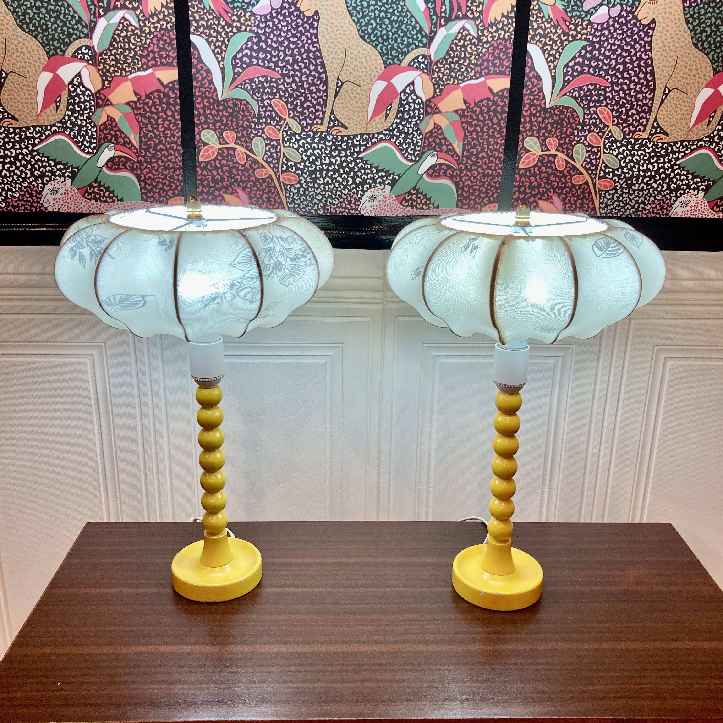 Pair of Scandinavian design lamps from the 1960s.
