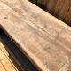 Patinated raw wood countertop