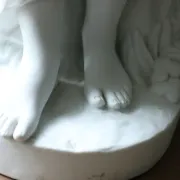 Nicolas Lecorney – Girl picking a daisy, biscuit porcelain, late 19th c.