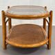 Vintage roasttan coffee table and glass top