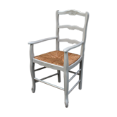 Fauteuil provençal paillé campagne chic