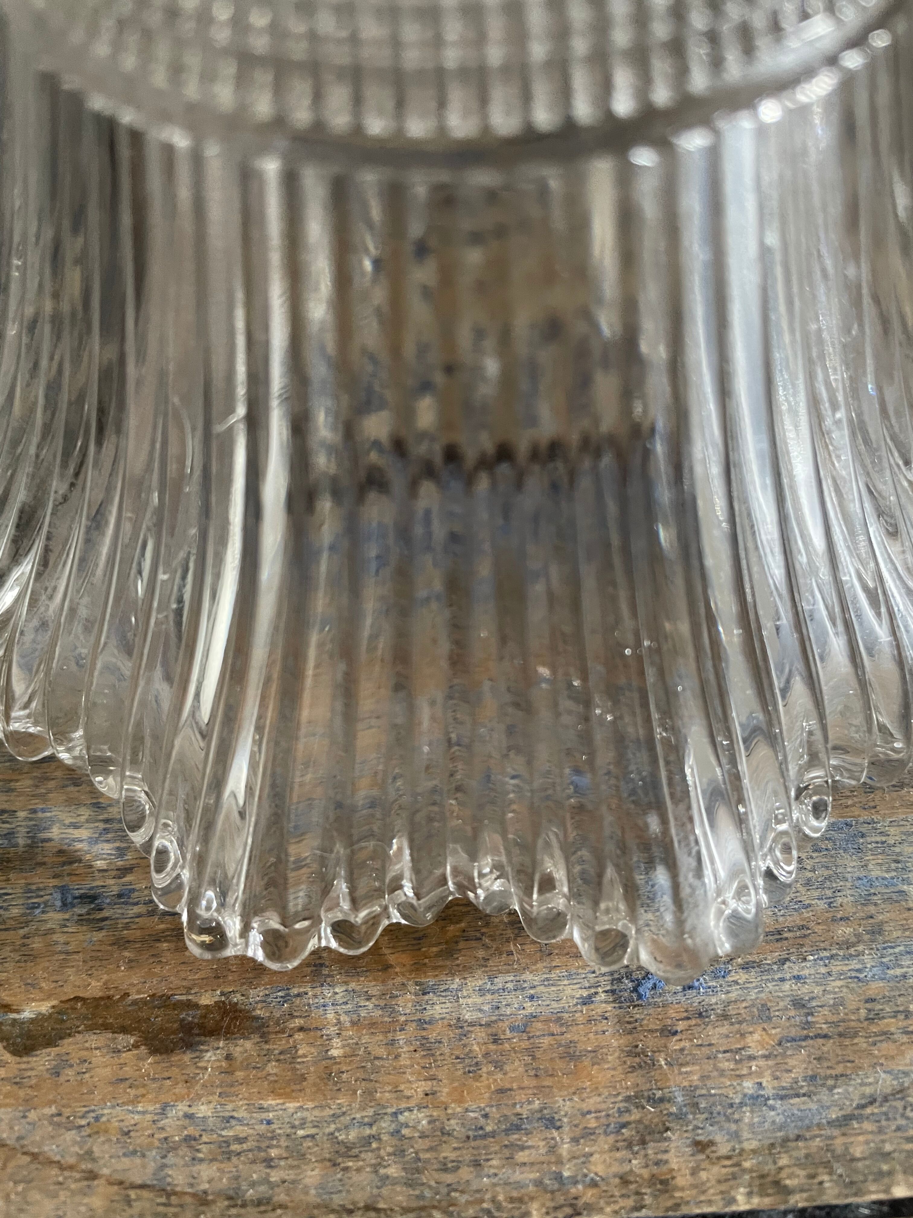 Pair of vintage holophane glass sconces electrified