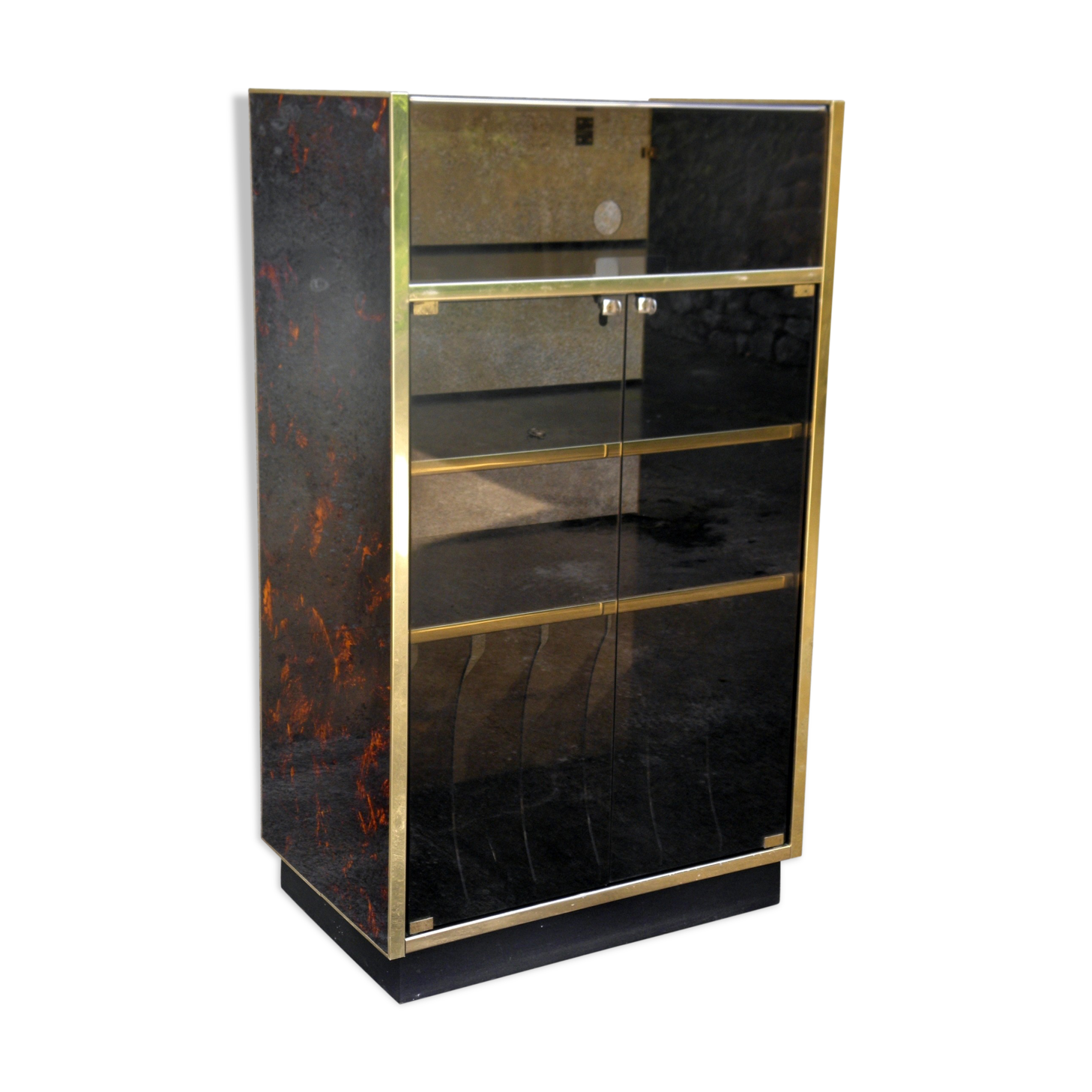 Hi Fi glass and plexiglass cabinet 1970