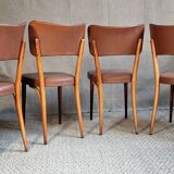 4 Baumann chairs n°267 50s