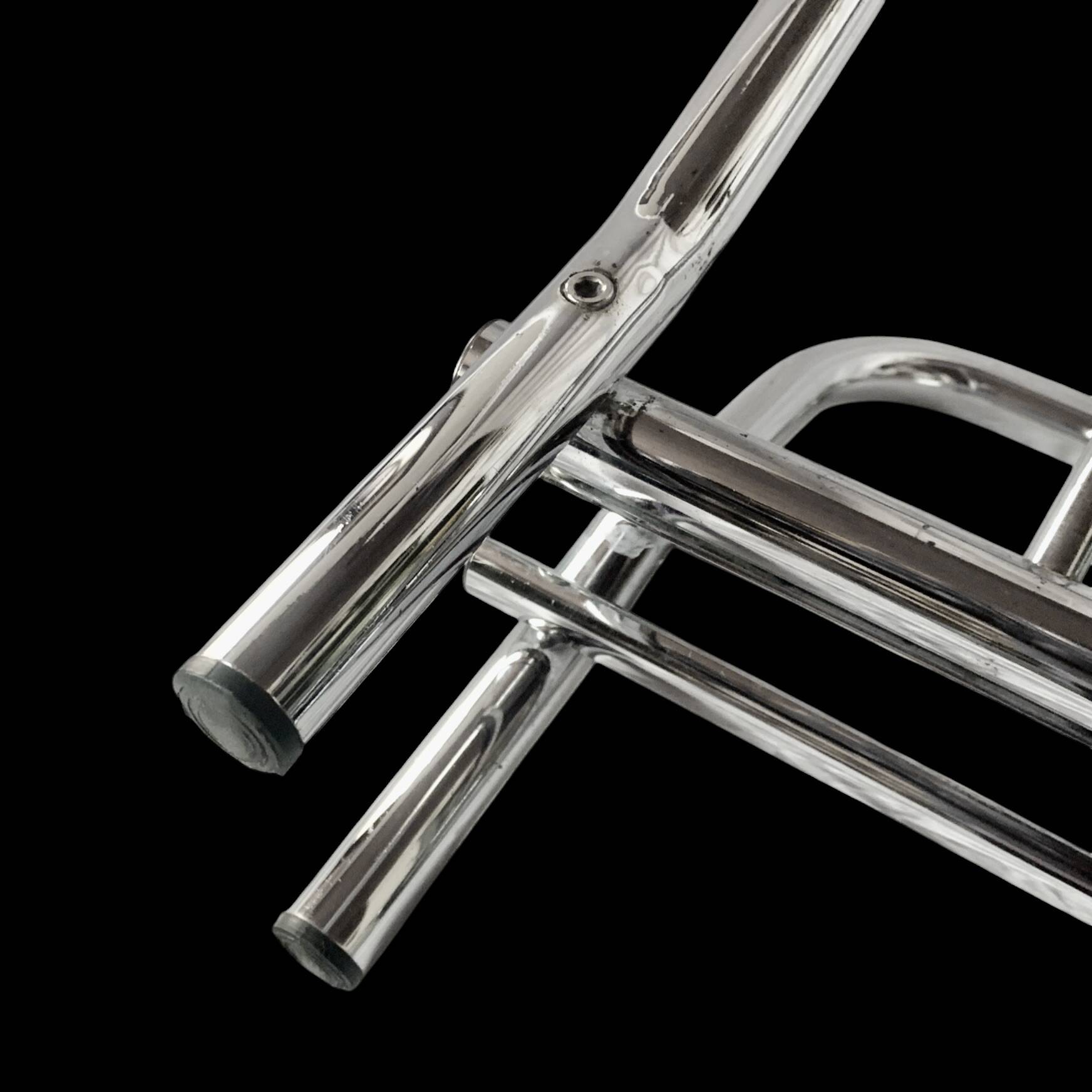 Vintage chrome metal magazine rack