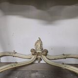 Console and large Louis XV style mirror in lacquered and gilded wood.