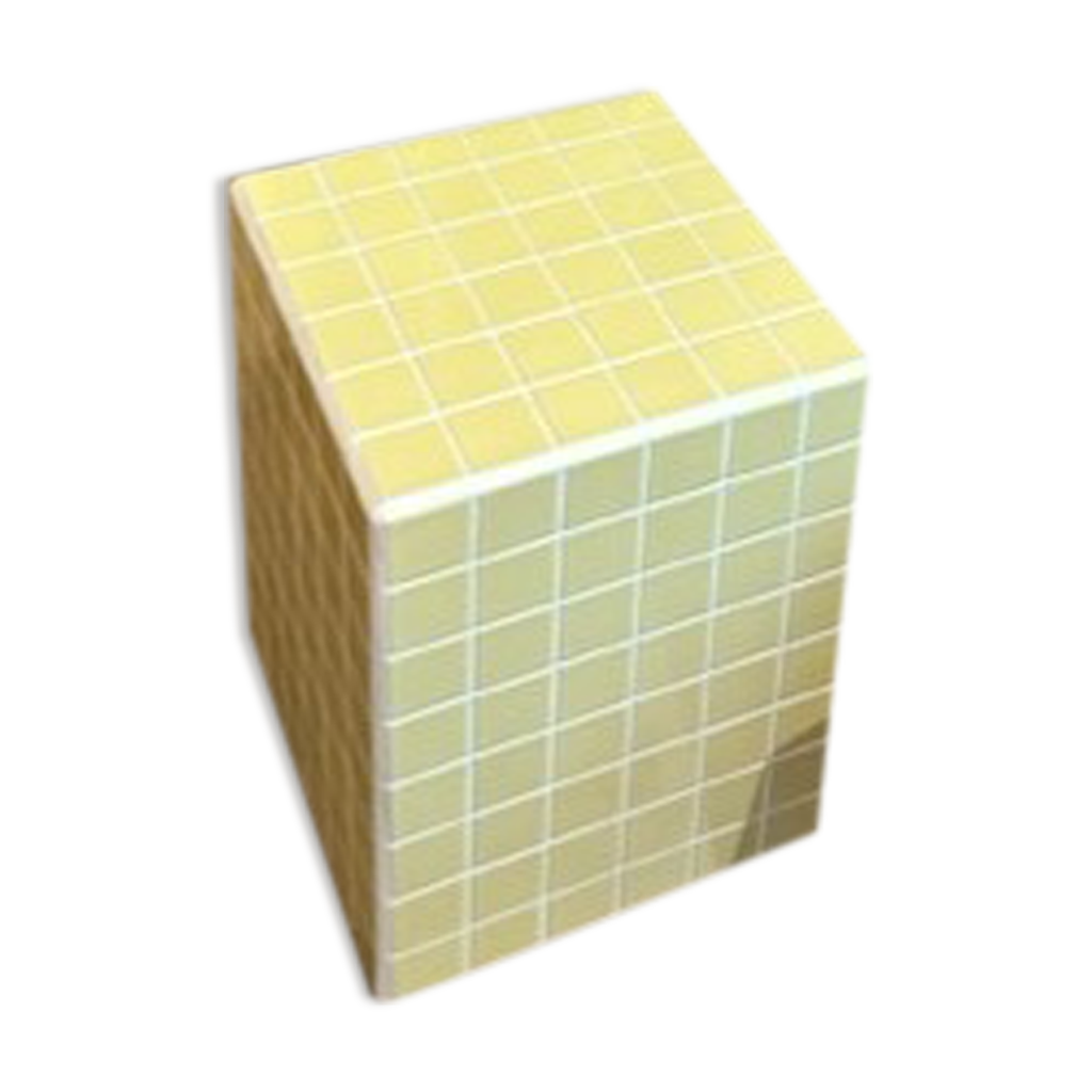 Cube table d appoint jaune selency