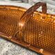 Panier de cueillette vintage en osier tressé