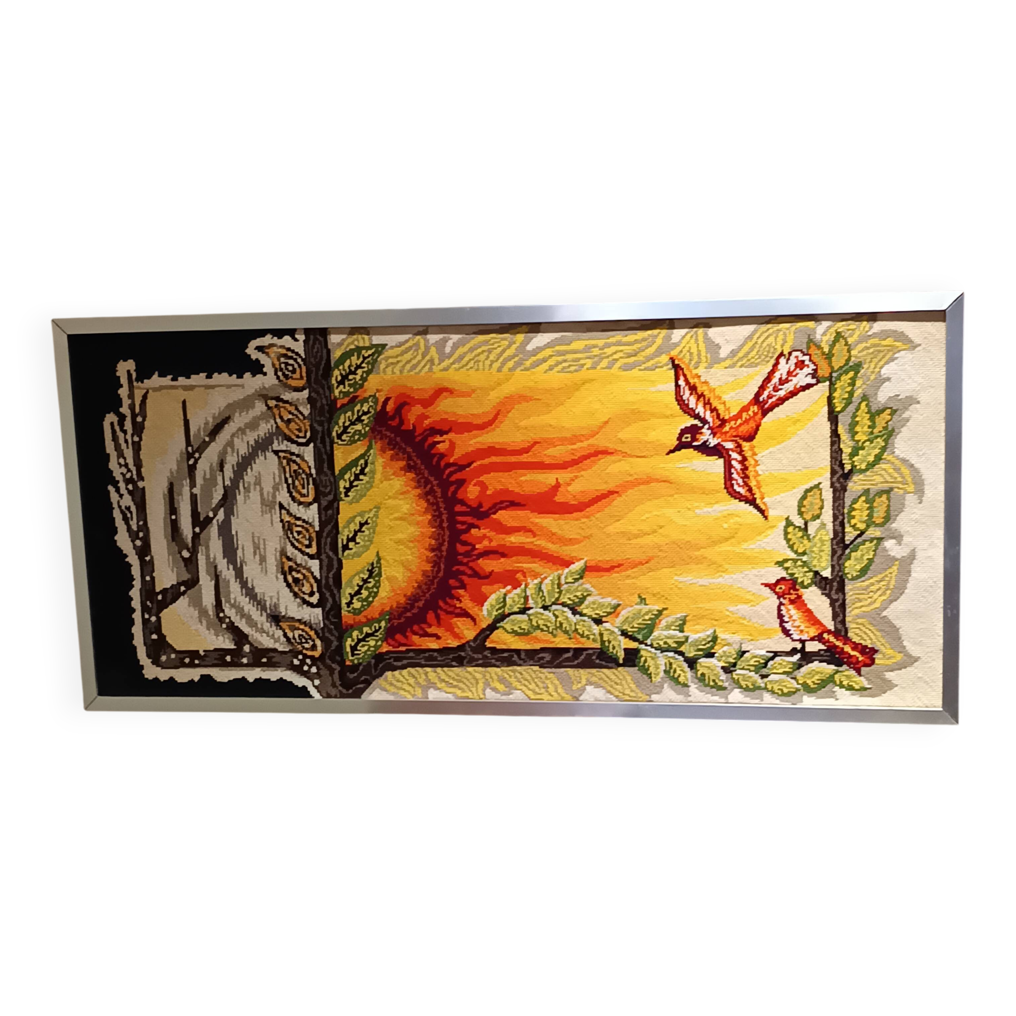 Tapisserie murale "Solstice" en laine fait main Steiner Frères