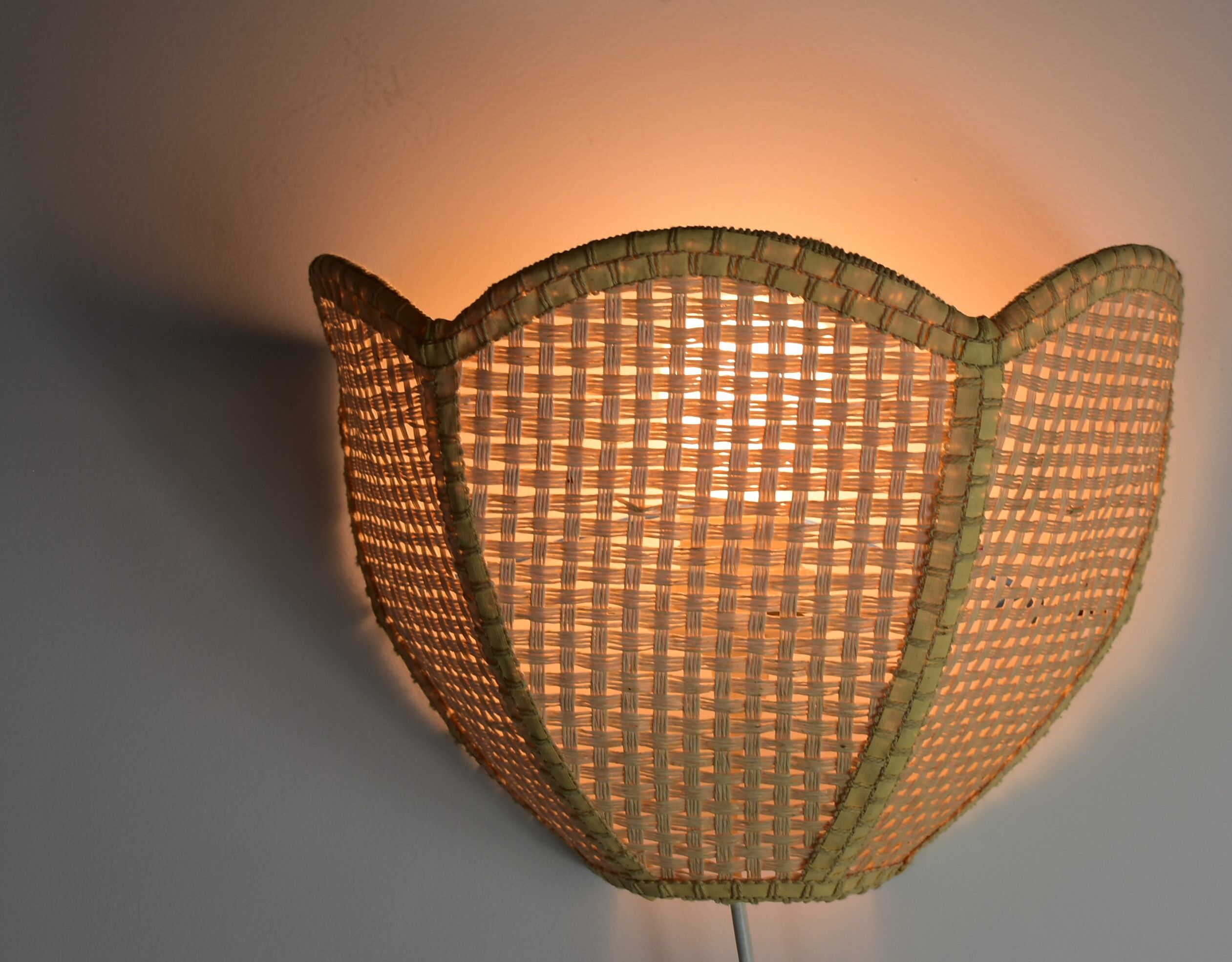 Vintage cane wall light