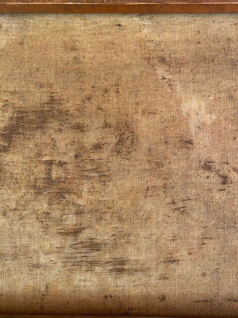 Ancient painting , portrait of a man signed A Delmére and dated 1845