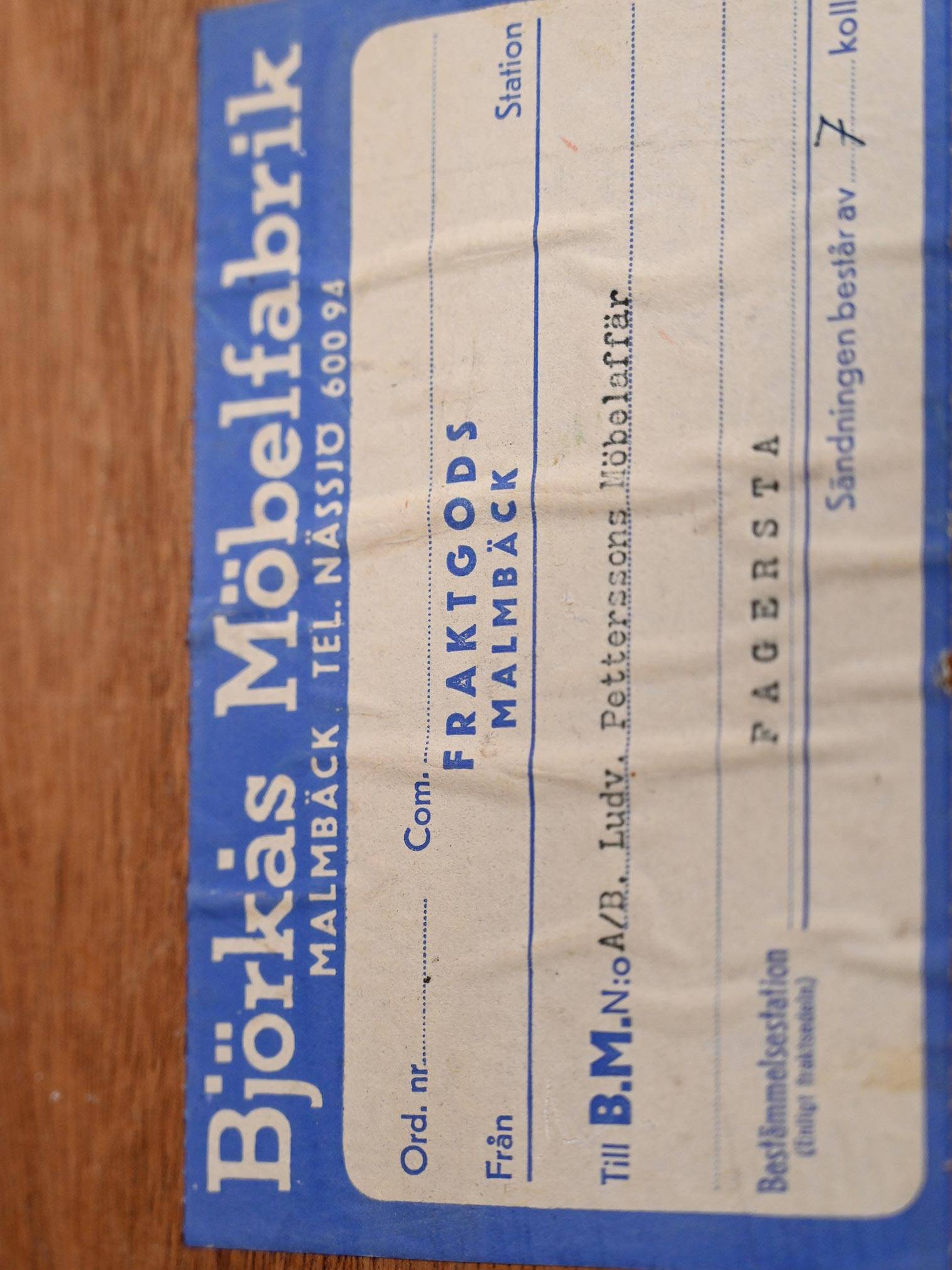 Vintage Scandinavian teak nightstand Björkås Möbelfabrik