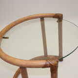 Round bamboo coffee table or side table