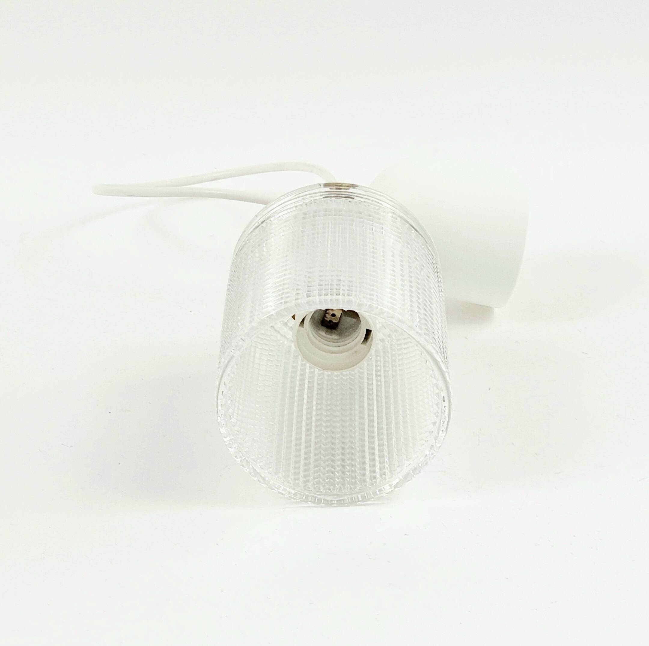 Mid Century Scandinavian Brass & Crystal Glass Ceiling Light By C.Fagerlund