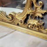 Console Vénitienne et miroir  style Louis XV baroque en bois doré