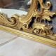 Large Venetian console + Louis XV baroque style mirror in gilded wood