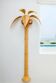 Pair of large "coconut/palm" wall lights in rattan