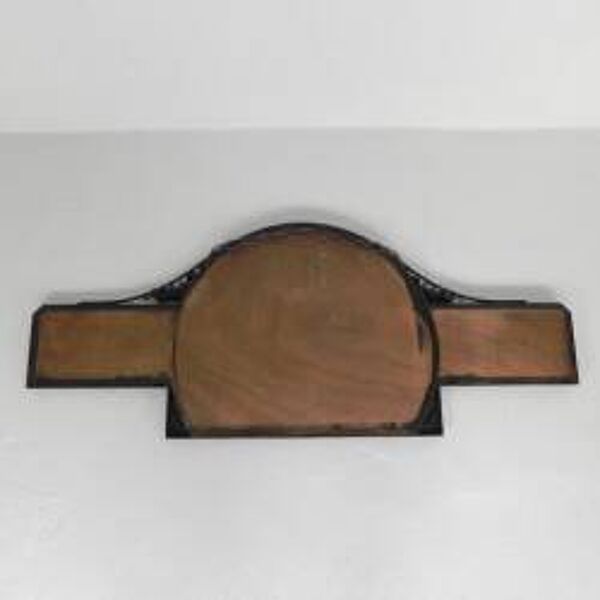 Miroir Art Déco avec verre taillé facetté dans un cadre en acier, années 1930